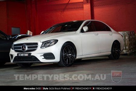 19x8.0 19x9.0 5626 MB507 Black Polished on Mercedes E-Class