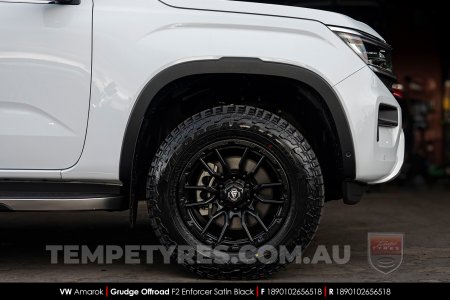 18x9.0 Grudge Offroad F2 Enforcer Satin Black on VW Amarok