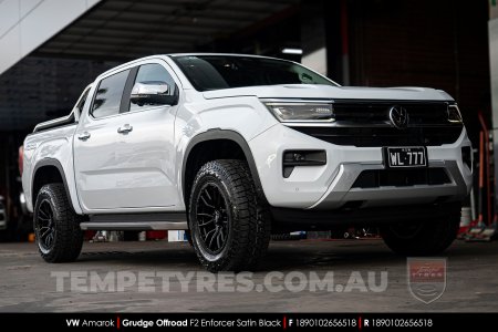 18x9.0 Grudge Offroad F2 Enforcer Satin Black on VW Amarok