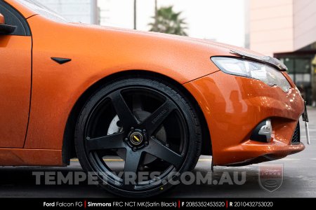20x8.5 20x10 Simmons FR-C Satin Black NCT on Ford Falcon