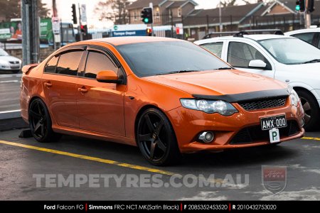 20x8.5 20x10 Simmons FR-C Satin Black NCT on Ford Falcon