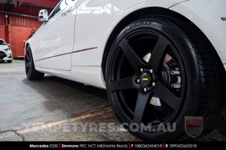 18x8.0 18x9.0 Simmons FR-C Matte Black NCT on Mercedes E-Class