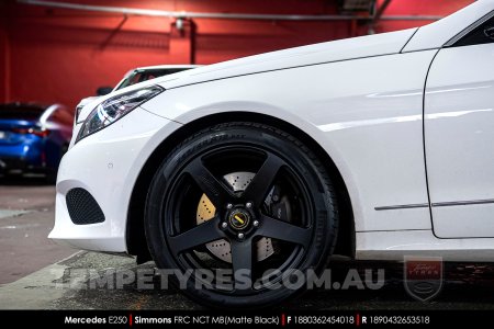 18x8.0 18x9.0 Simmons FR-C Matte Black NCT on Mercedes E-Class