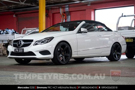 18x8.0 18x9.0 Simmons FR-C Matte Black NCT on Mercedes E-Class