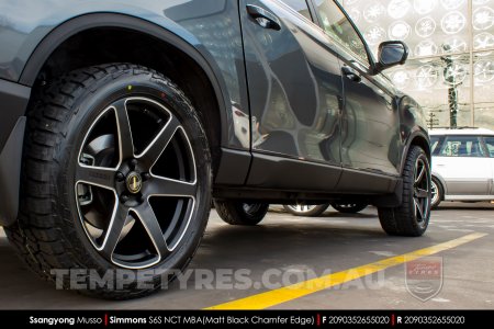 20x9.0 Simmons S6S Matte Black NCT on Ssangyong Musso