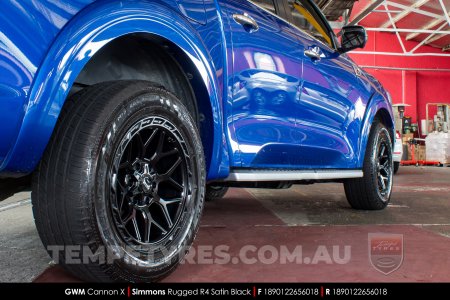 18x9.0 Simmons Rugged R4 Satin Black on Great Wall Cannon