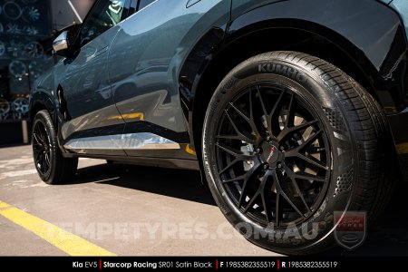 19x8.5 Starcorp Racing SR01 Satin Black on Kia EV5