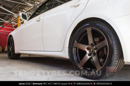 18x8.0 18x9.0 Simmons FR-C Copper Tint NCT on Lexus IS
