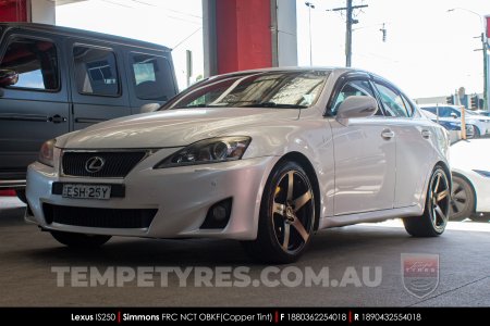 18x8.0 18x9.0 Simmons FR-C Copper Tint NCT on Lexus IS