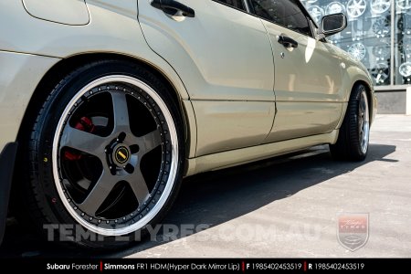 19x8.5 19x9.5 Simmons FR-1 Hyper Dark on Subaru Forester