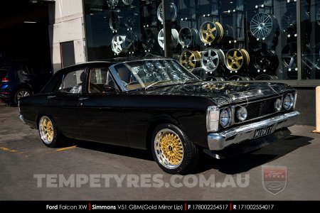 17x8.0 17x10 Simmons V51 GBM on Ford Falcon