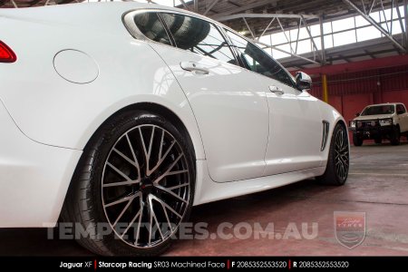 20x8.5 Starcorp Racing SR03 Machined Face on Jaguar XF