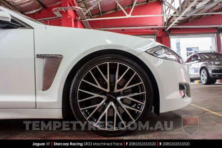 20x8.5 Starcorp Racing SR03 Machined Face on Jaguar XF