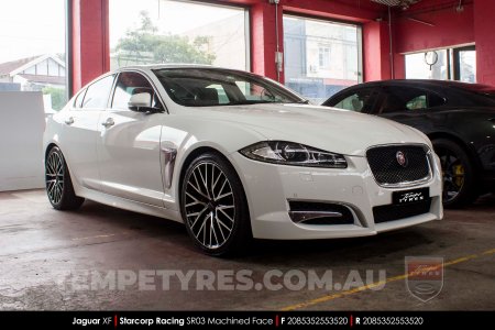20x8.5 Starcorp Racing SR03 Machined Face on Jaguar XF