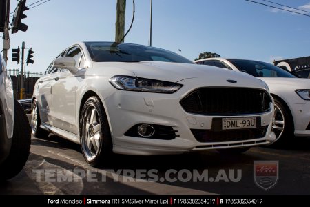 19x8.5 19x9.5 Simmons FR-1 Silver on Ford Mondeo
