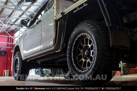 17x9.0 Simmons MAX X12 OBDFW on Toyota Hilux