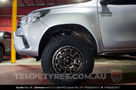 17x9.0 Simmons MAX X12 OBDFW on Toyota Hilux