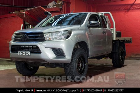 17x9.0 Simmons MAX X12 OBDFW on Toyota Hilux