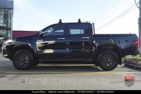 17x9.0 Ballistic Anvil Millworks on TOYOTA HILUX