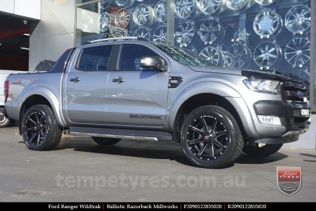 20x9.0 Ballistic Razorback Millworks on FORD RANGER WILDTRAK