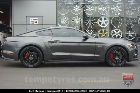20x8.5 20x9.5 Simmons OM-1 Satin Black on FORD MUSTANG