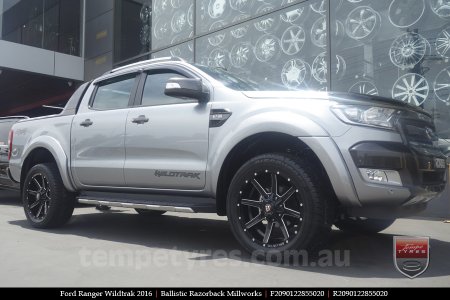 20x9.0 Ballistic Razorback Millworks on FORD RANGER WILDTRAK