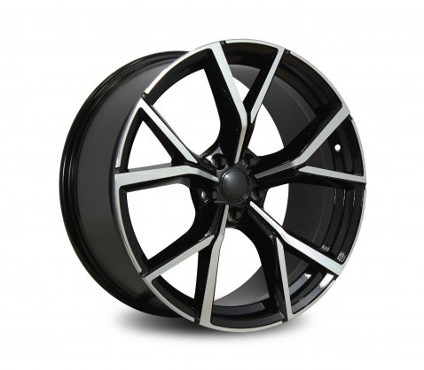 19x8.5 5677 Black Polished