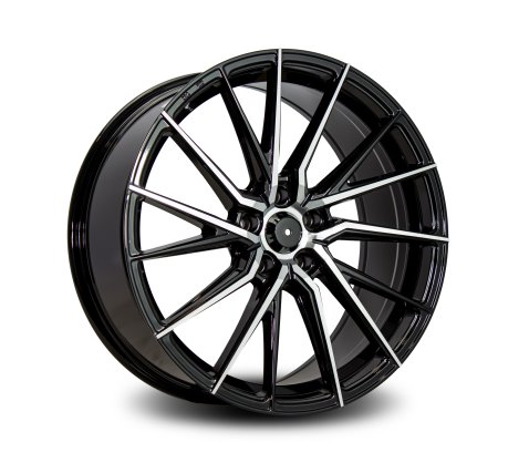 20x8.5 SC Racing TC22 Gloss Black Machine Face