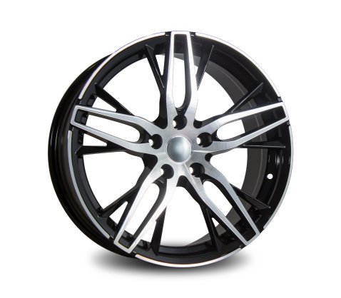 18x8.0 SC Racing DX035 Black Machine Face