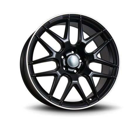 19x8.5 SC Racing 7001 Matt Black Machine Lip
