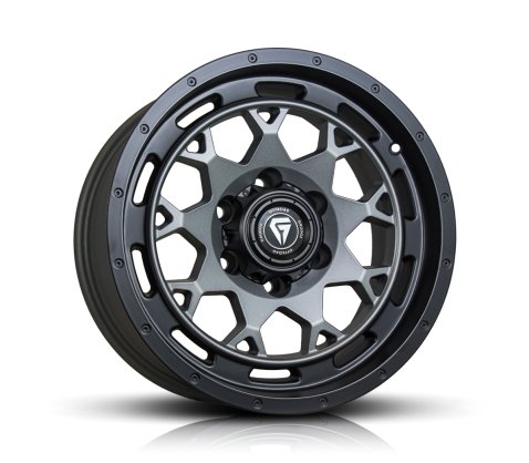 17x9.0 Grudge Offroad G08 Matt Grey with Satin Black Ring