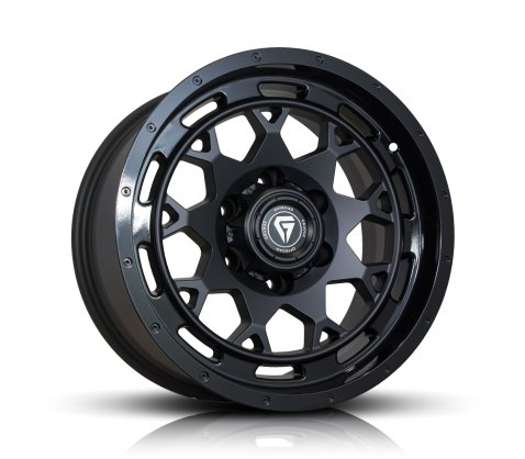 17x9.0 Grudge Offroad G08 Satin Black with Gloss Black Ring