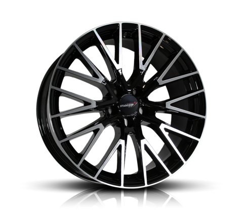 20x8.5 Starcorp Racing SR03 Machined Face Black